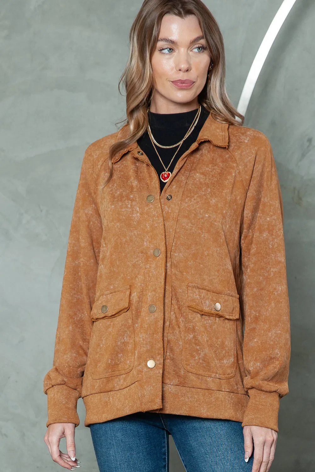 💀💎 Snap Button Casual Flap Pockets Collared Jacket – The Ultimate Throw-On & Go Jacket 💋