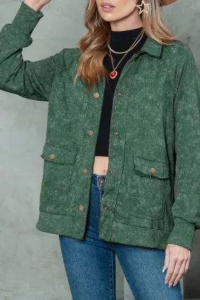 💀💎 Snap Button Casual Flap Pockets Collared Jacket – The Ultimate Throw-On & Go Jacket 💋