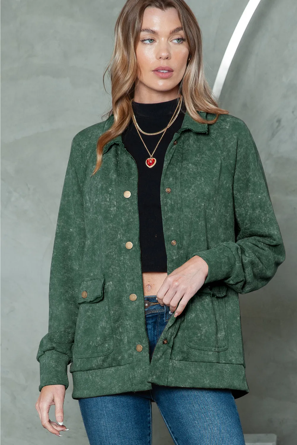 💀💎 Snap Button Casual Flap Pockets Collared Jacket – The Ultimate Throw-On & Go Jacket 💋