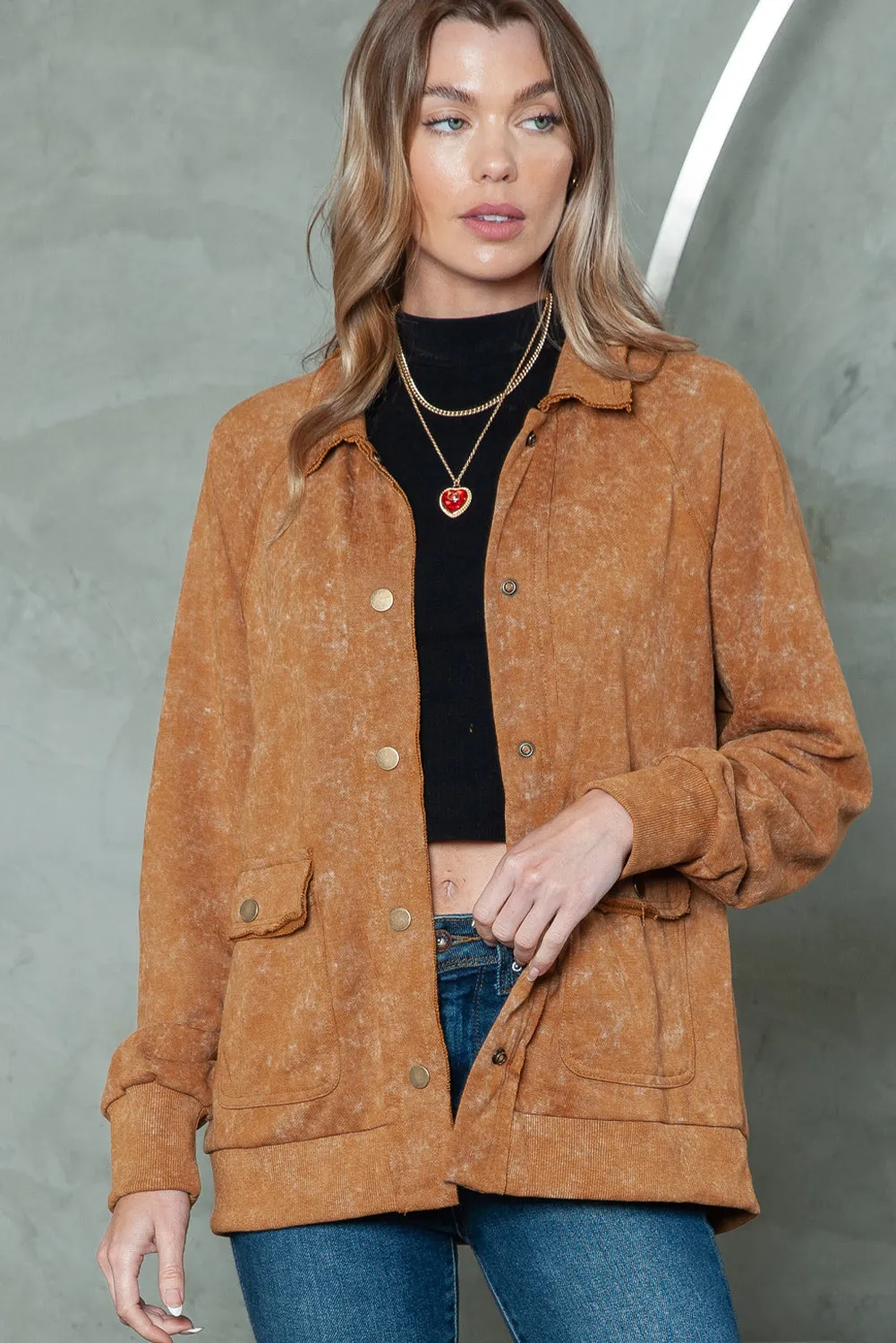 💀💎 Snap Button Casual Flap Pockets Collared Jacket – The Ultimate Throw-On & Go Jacket 💋