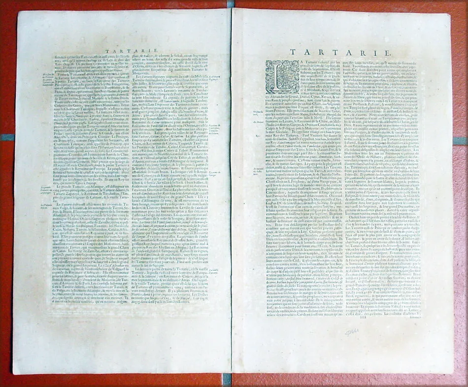 1609 Mercator Hondius Antique Map of Siberia, China, Central Asia, North America