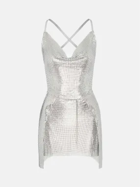 Adrianne Dress Chrome Silver