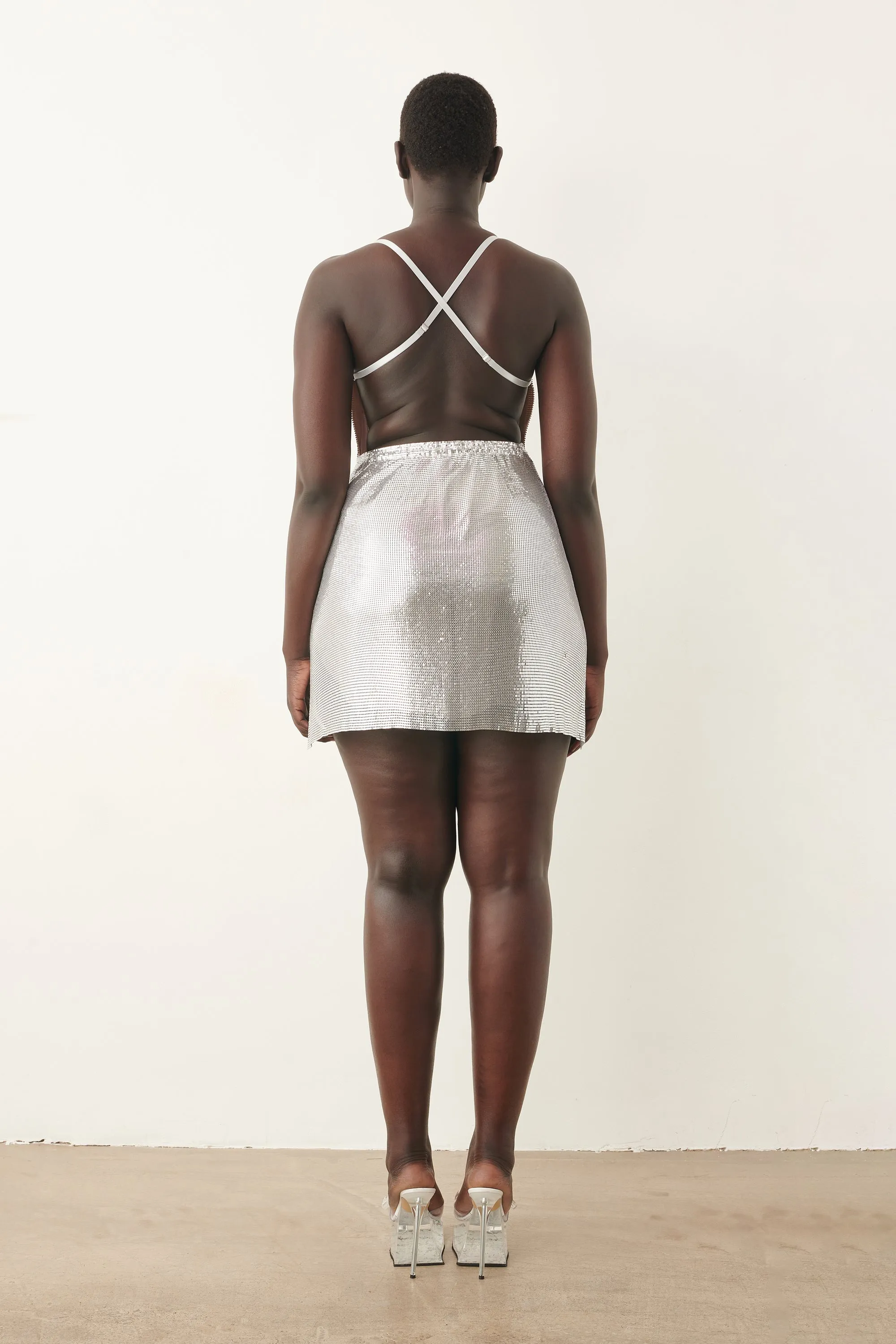 Adrianne Dress Chrome Silver