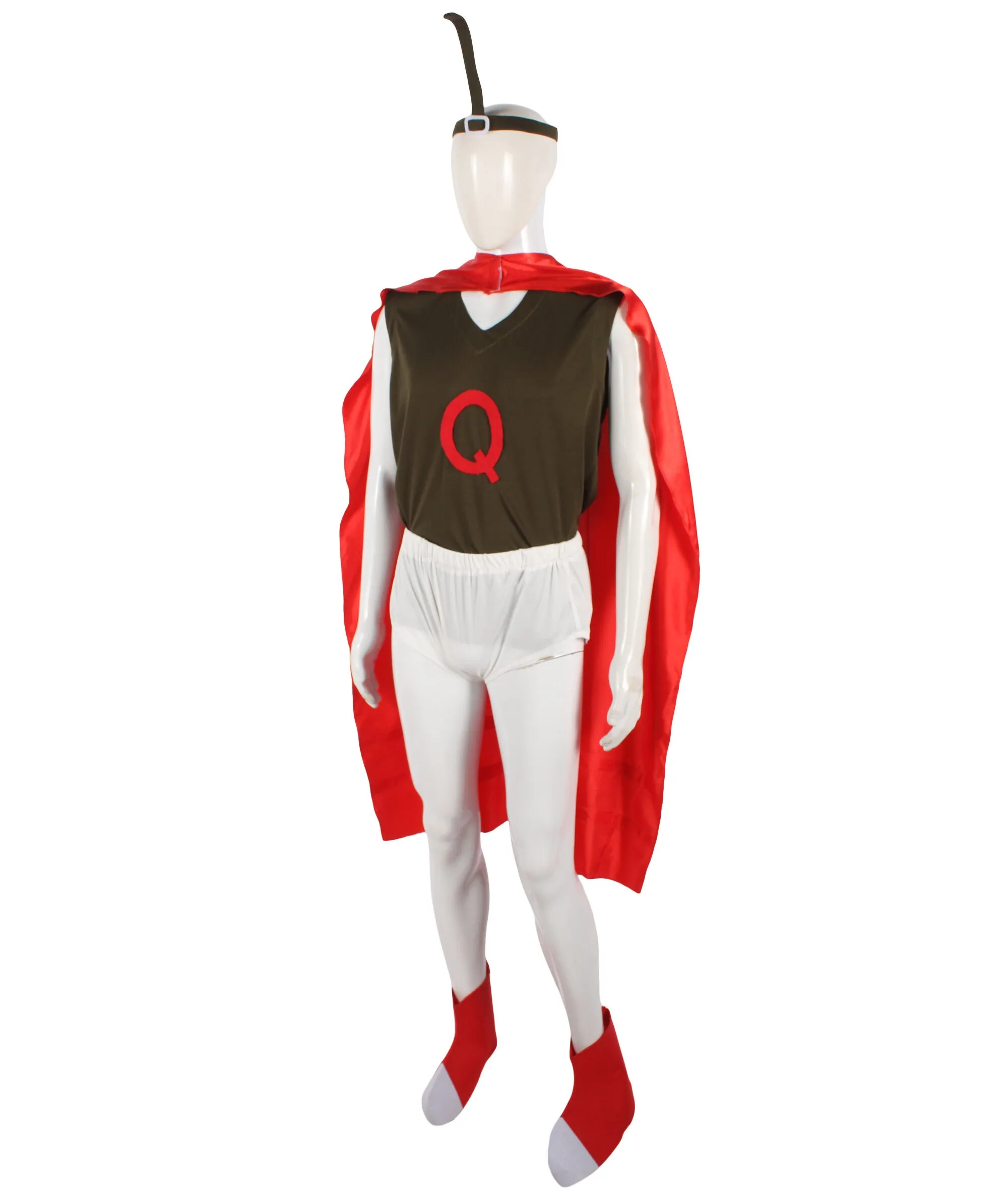 Adult Men's Cartoon Series Imaginary Alien Superhero Costume Set | Suitable for Halloween | Flame-retardant Synthetic Fabric