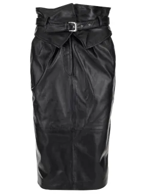 Alberta Ferretti Belted Pencil Skirt