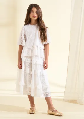 Anabelle Ivory Cape Lace Top