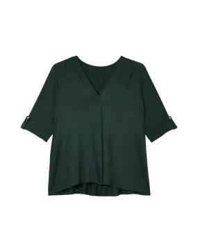 Asia 3/4 Sleeve V Neck Tee | Teal
