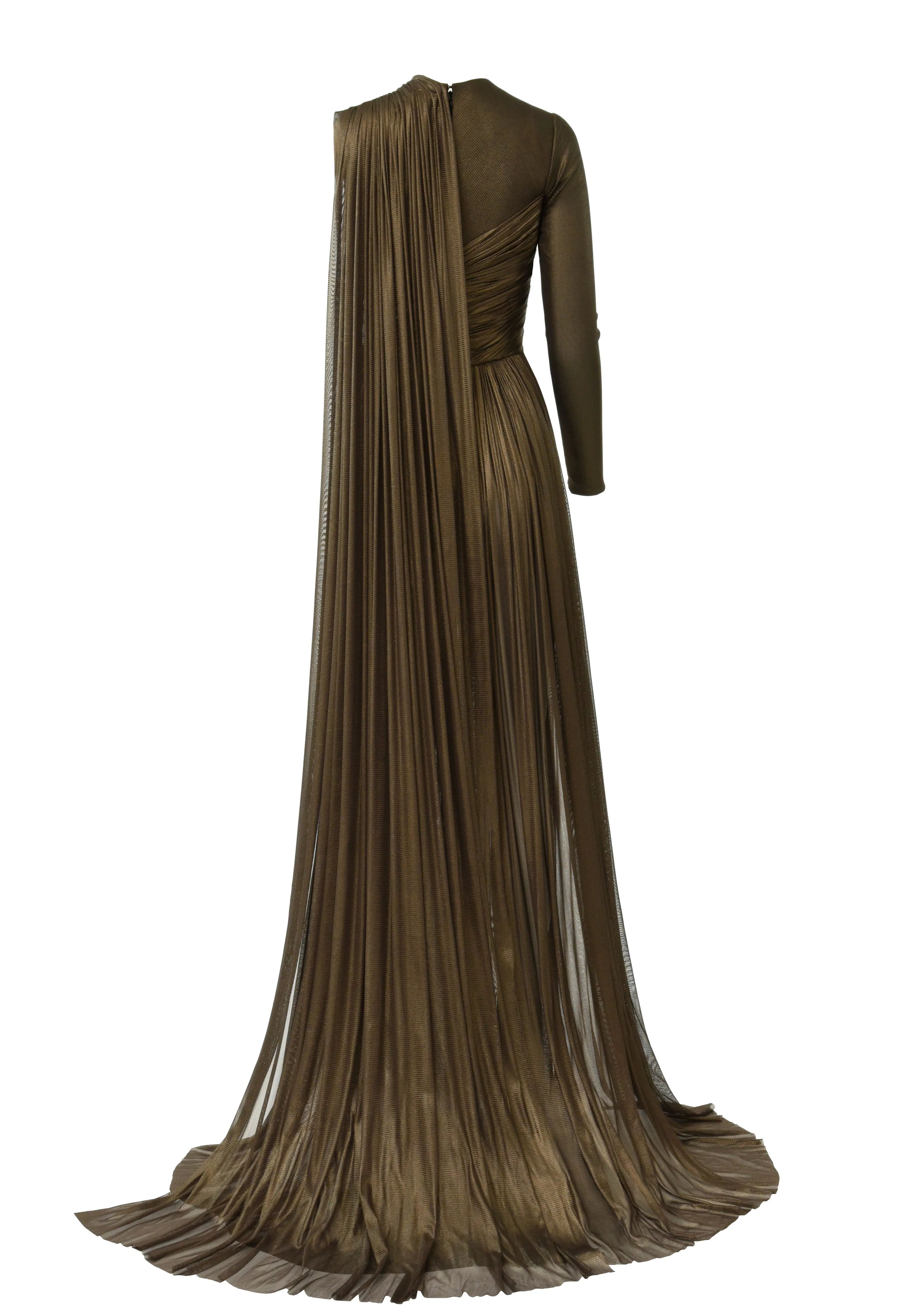 Asymmetric draped dress