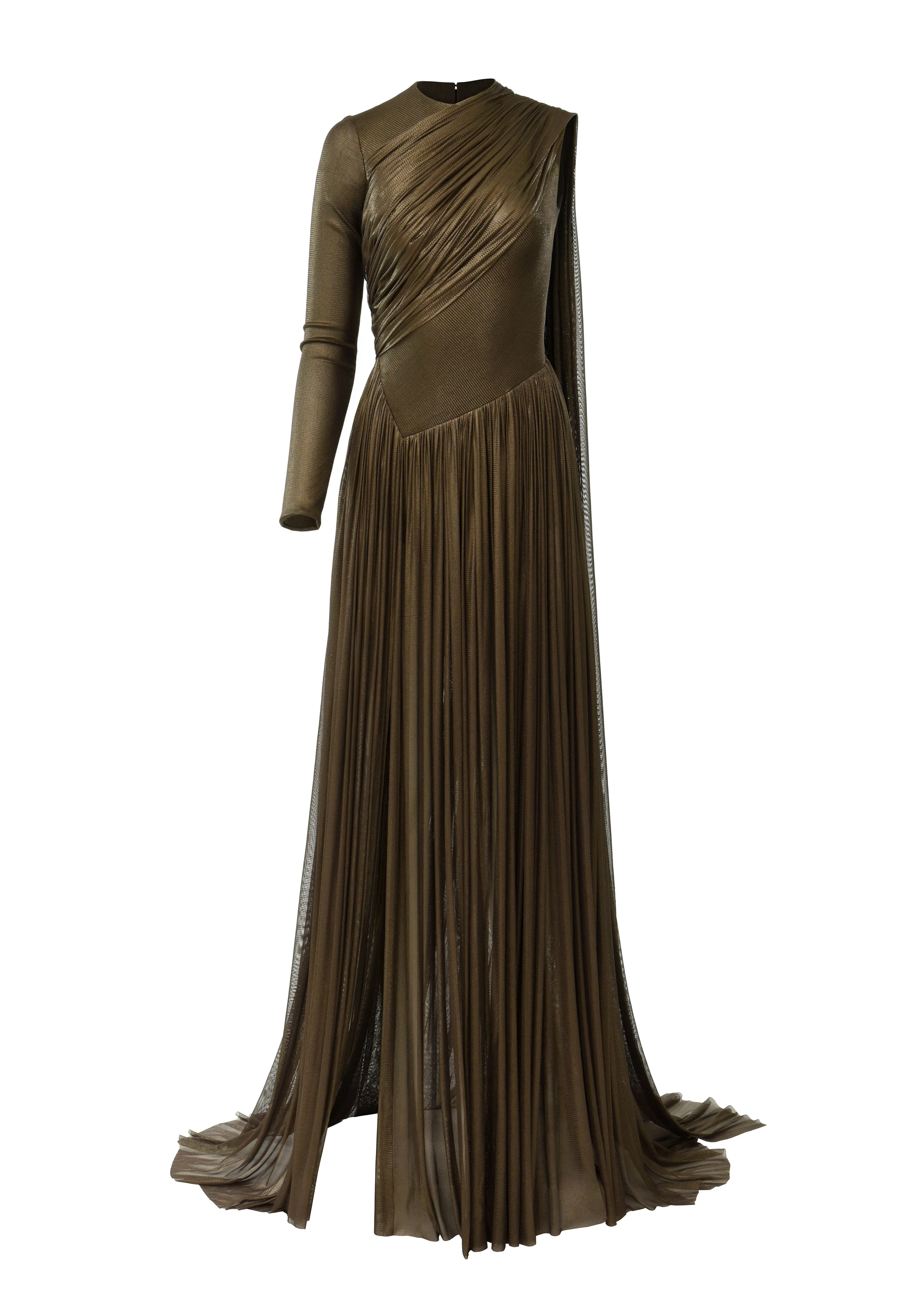 Asymmetric draped dress