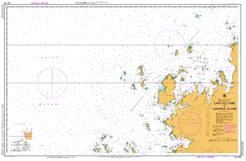 AUS 729 - Cape Voltaire to Lamarck Island Nautical Chart