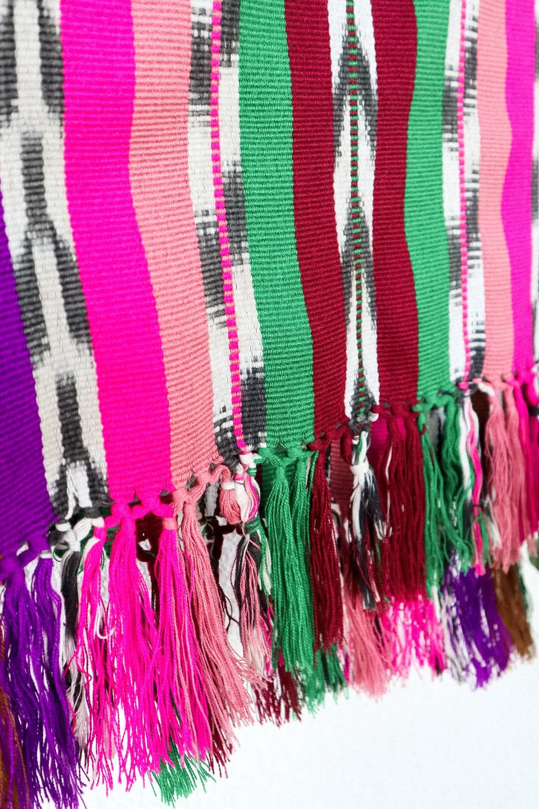 Authentic Guatemalan Vintage Mayan Rebozo Shawl - Handwoven Textile