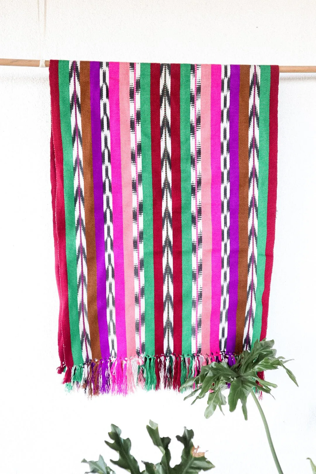 Authentic Guatemalan Vintage Mayan Rebozo Shawl - Handwoven Textile