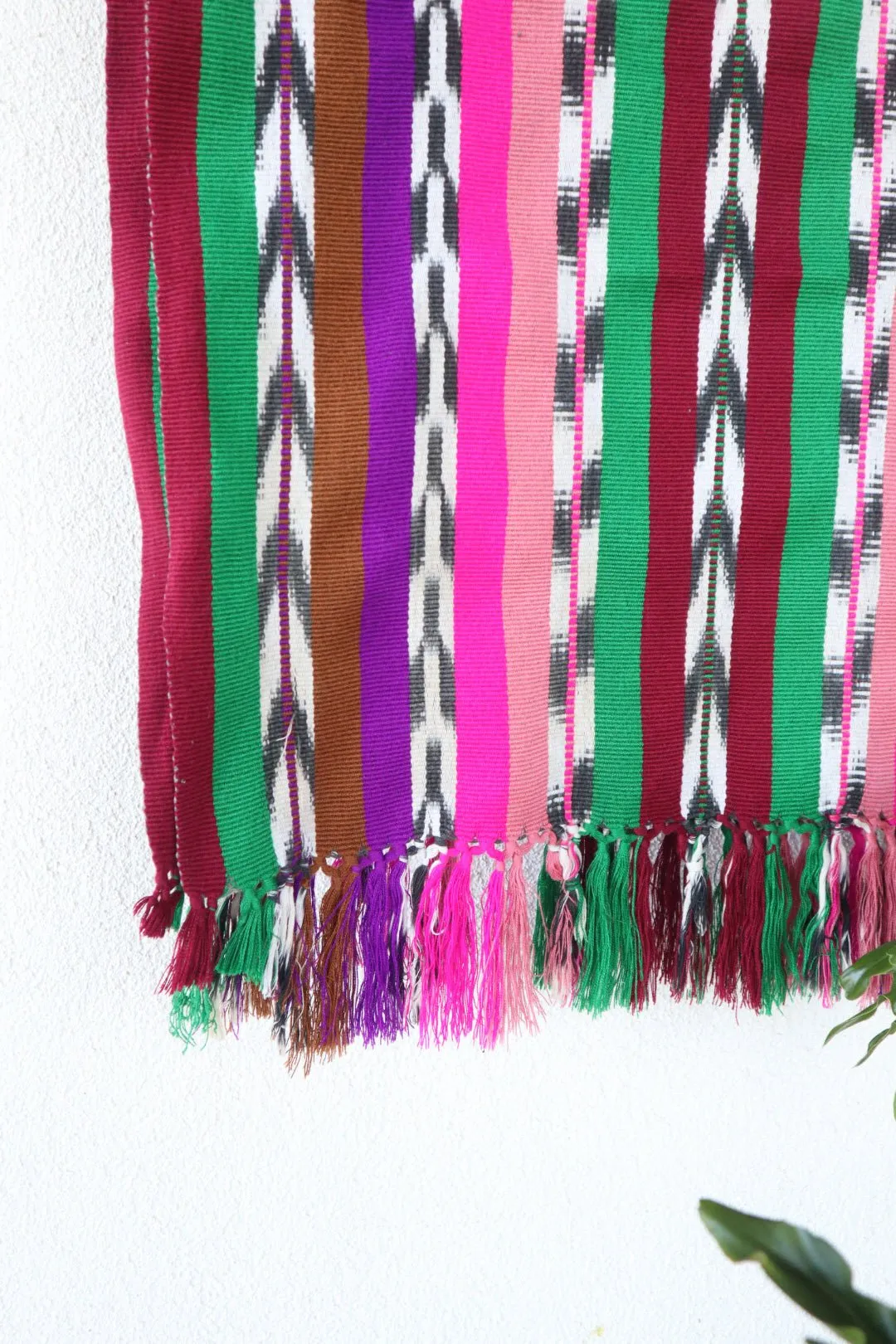 Authentic Guatemalan Vintage Mayan Rebozo Shawl - Handwoven Textile