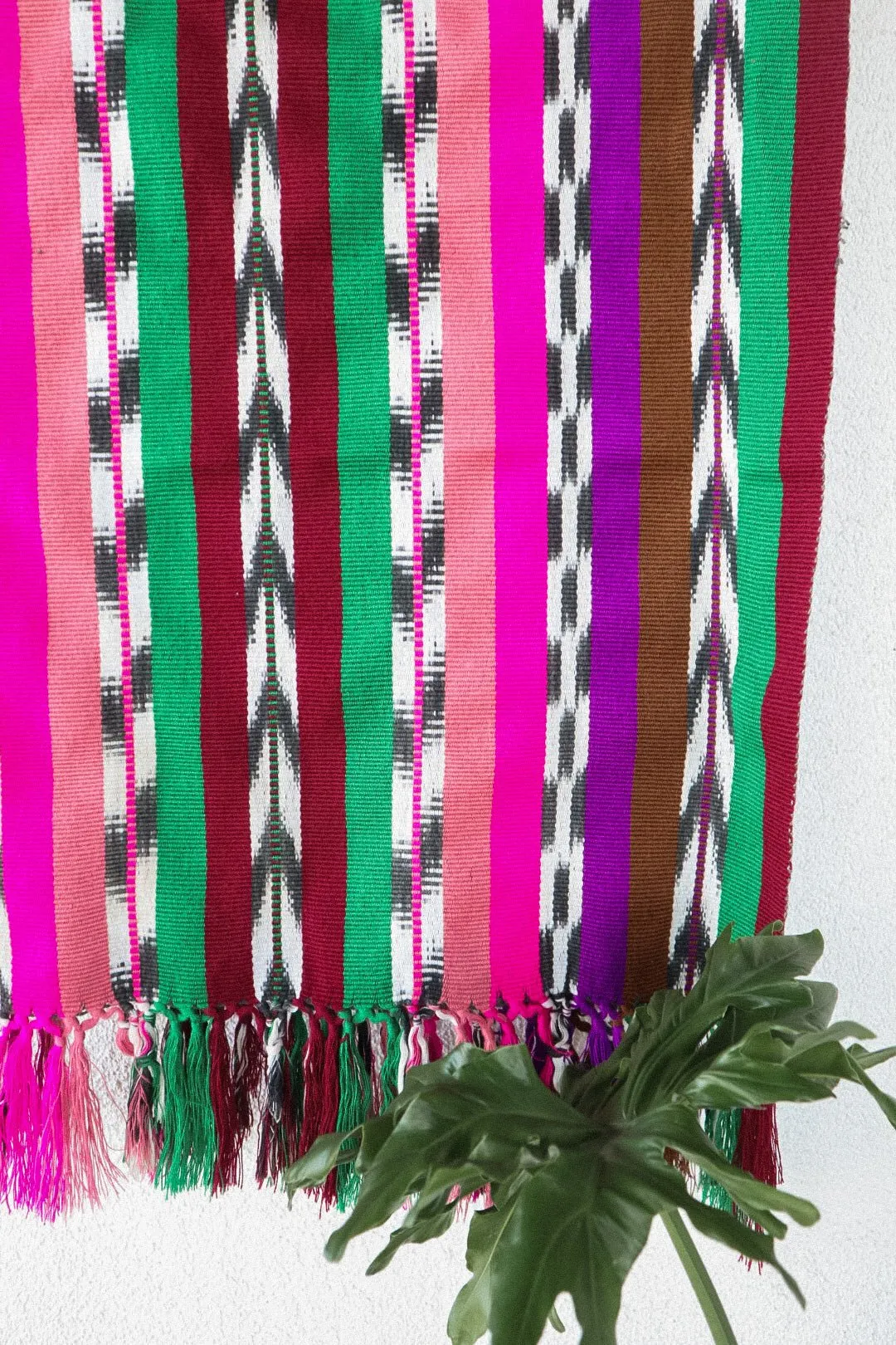 Authentic Guatemalan Vintage Mayan Rebozo Shawl - Handwoven Textile