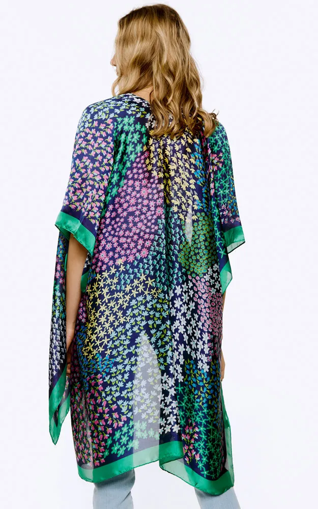 BAAP8072 Floral Multi Pattern Cover Up Kimono