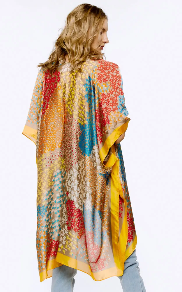 BAAP8072 Floral Multi Pattern Cover Up Kimono