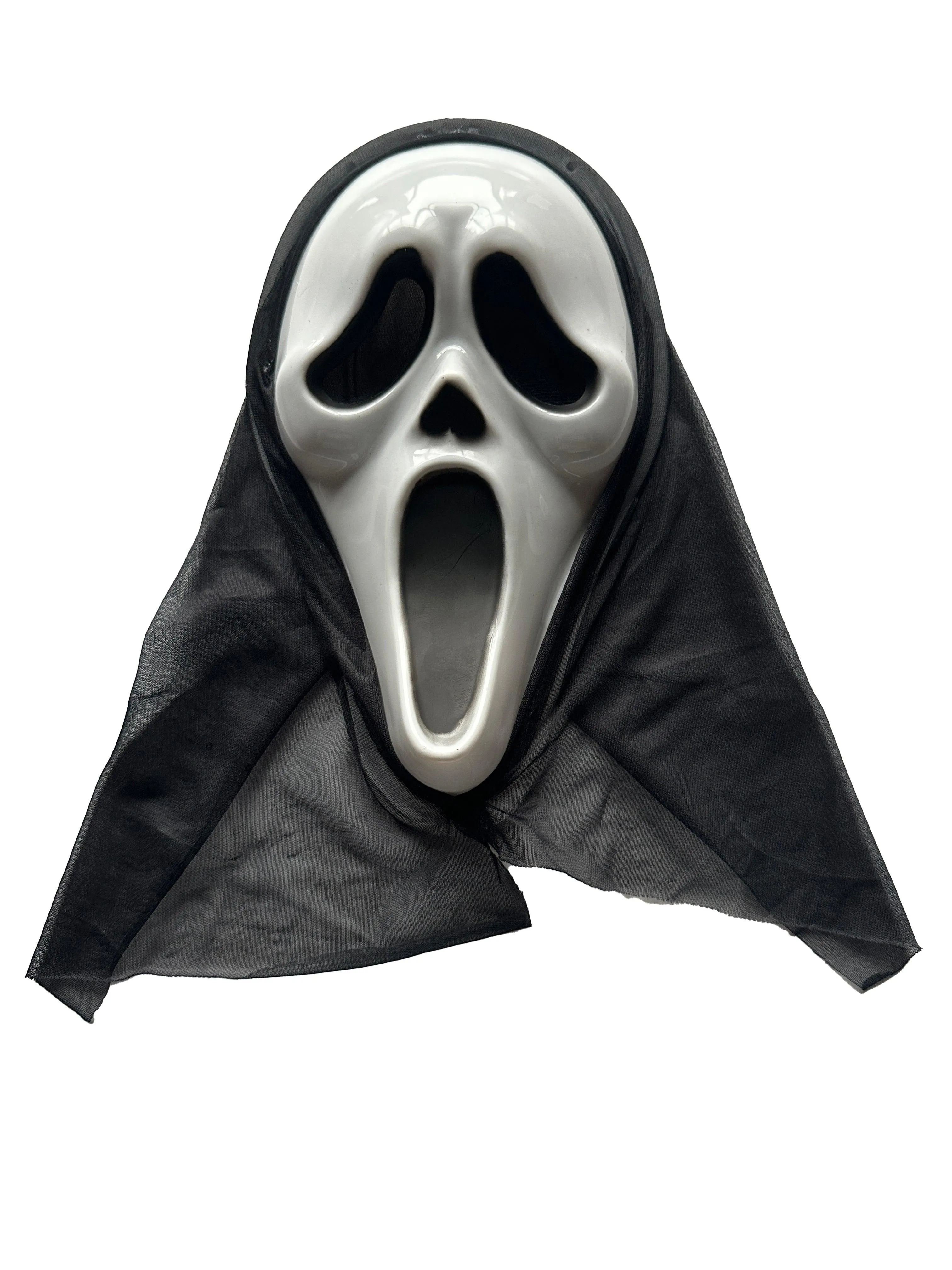 Black Dracula Cape with Collar with Scream Ghost Killer Mask Halloween Scary Dracula Fancy Dress Costume