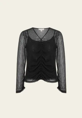 Black Drape Lace Top