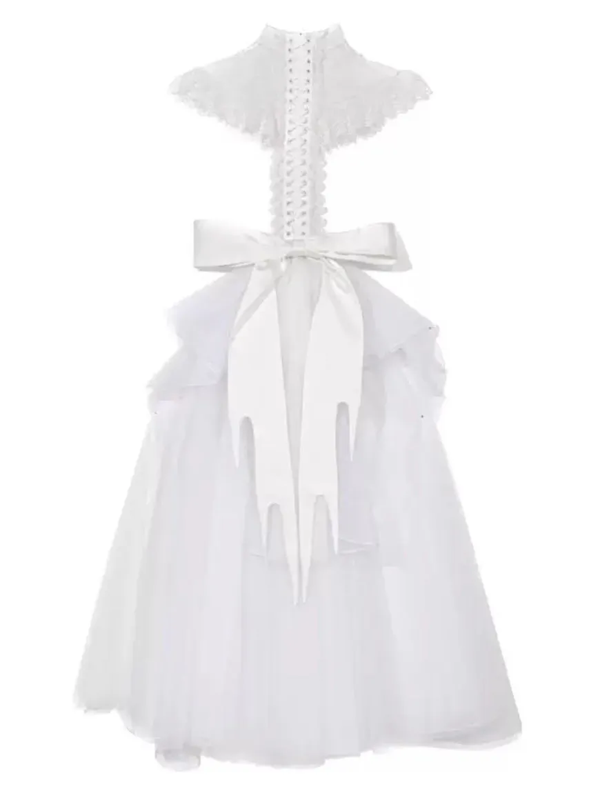 [Blood Supply] Corpse Bride Shoulder Cape With Spine Outer Skirt