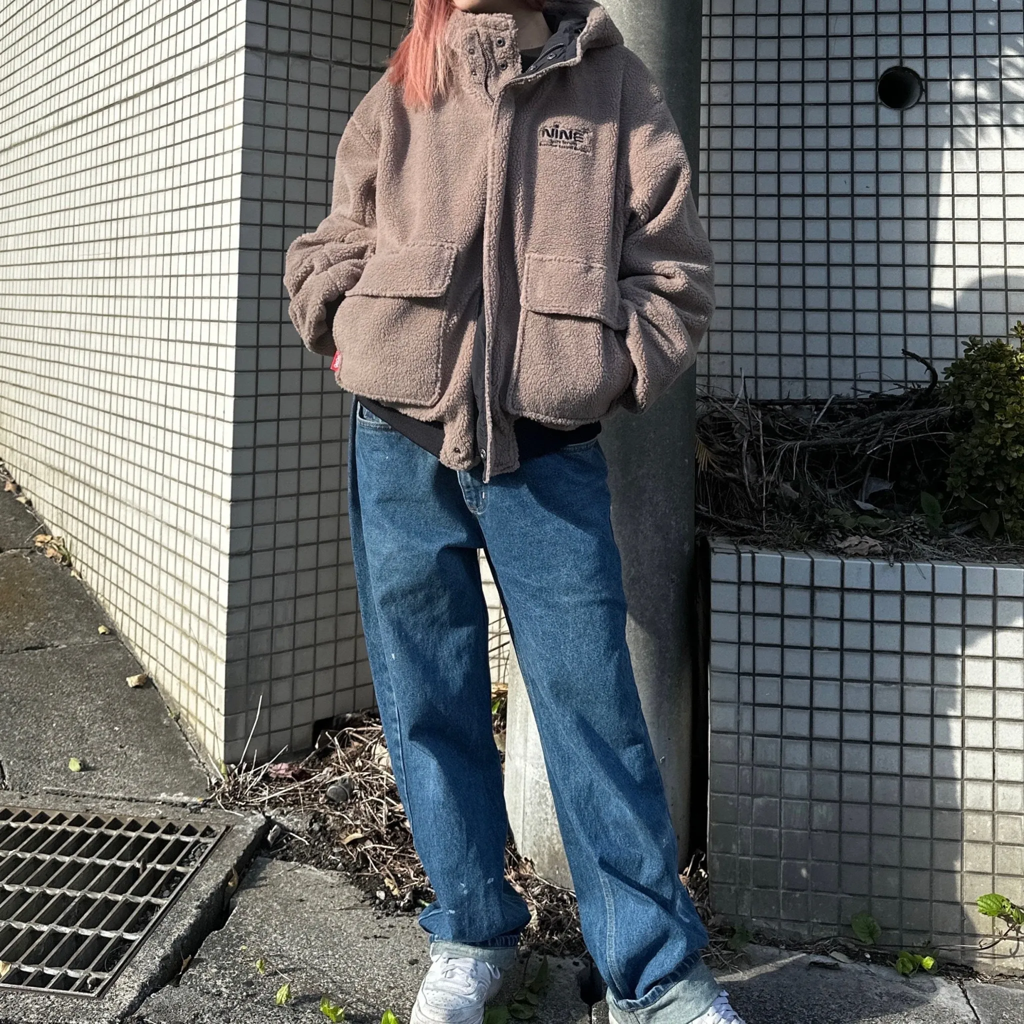 Boa & Nylon Reversible Puffer Jacket