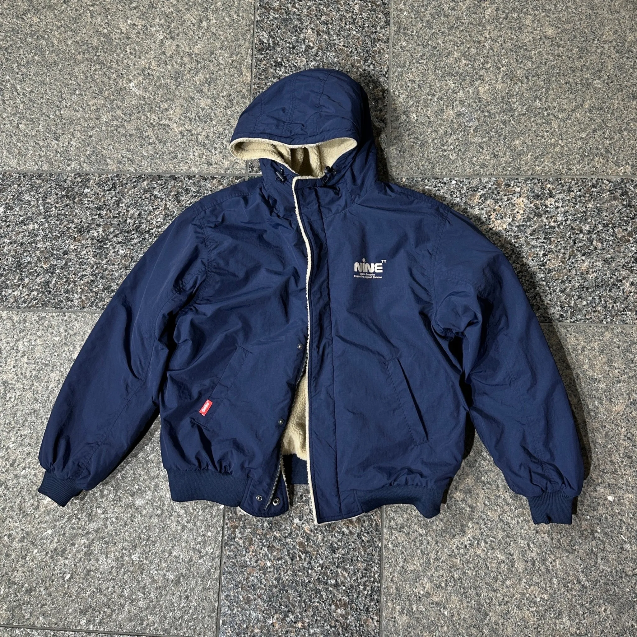 Boa & Nylon Reversible Puffer Jacket