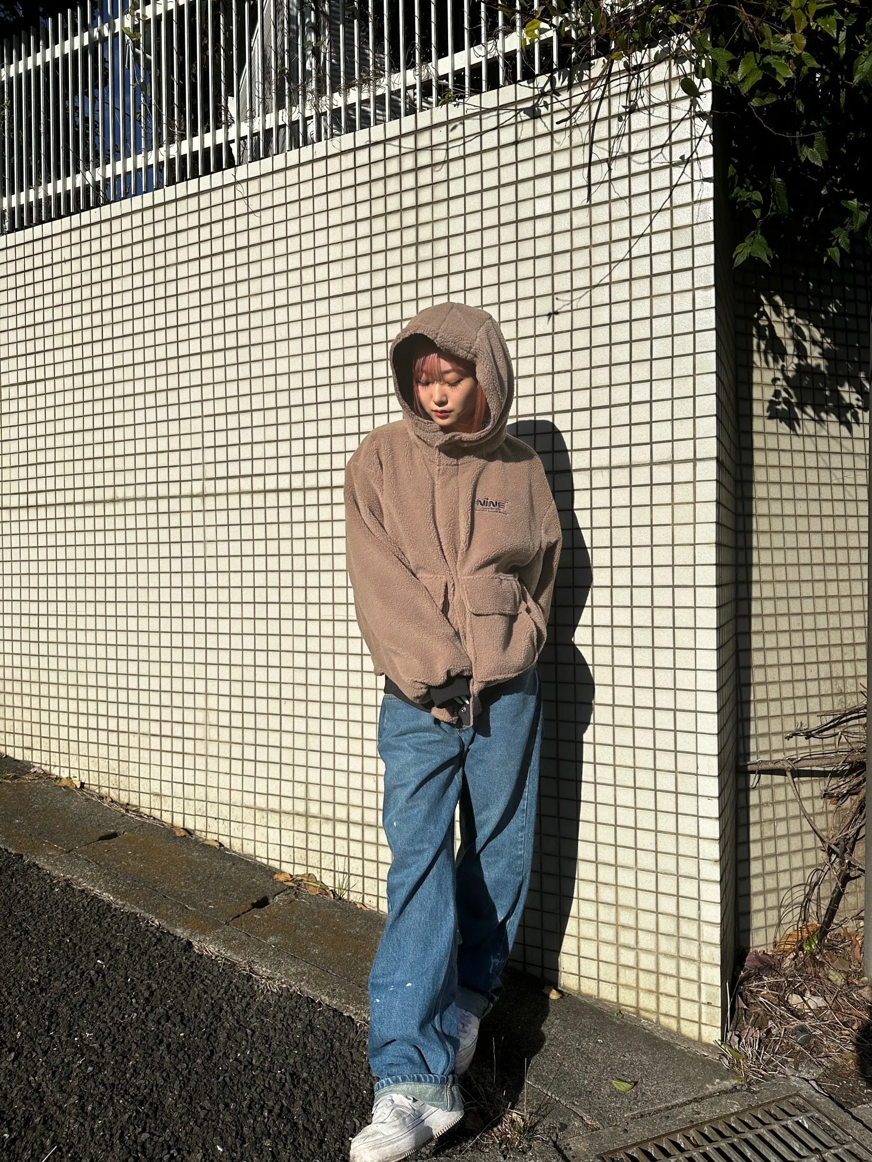 Boa & Nylon Reversible Puffer Jacket
