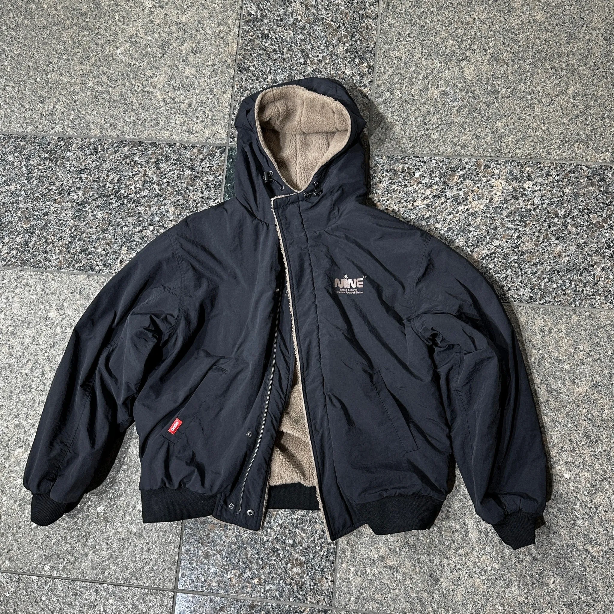 Boa & Nylon Reversible Puffer Jacket
