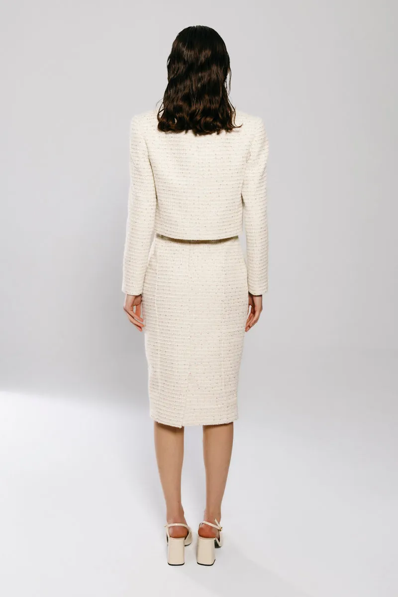 BOUCLE CROPPED JACKET