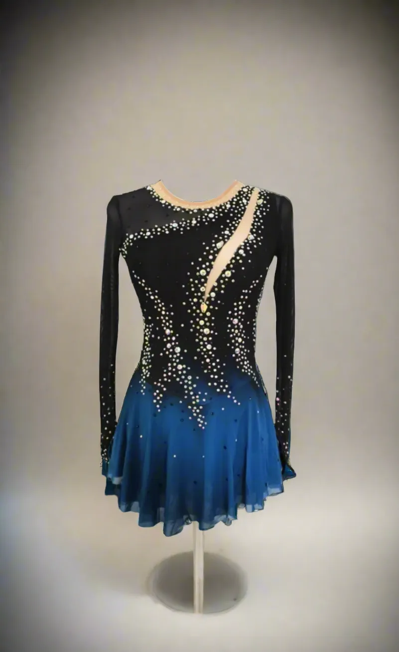 BSU240729 - Competition figure Skating Dress with Crystals