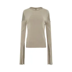 Cape Sleeve Knit Sweater in Pearl