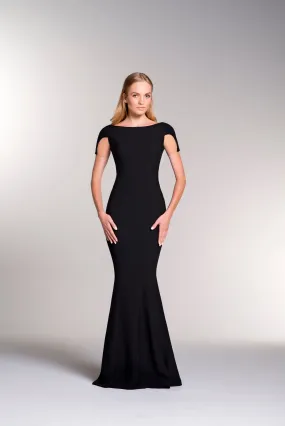 Cape Sleeve Ribbed Dress