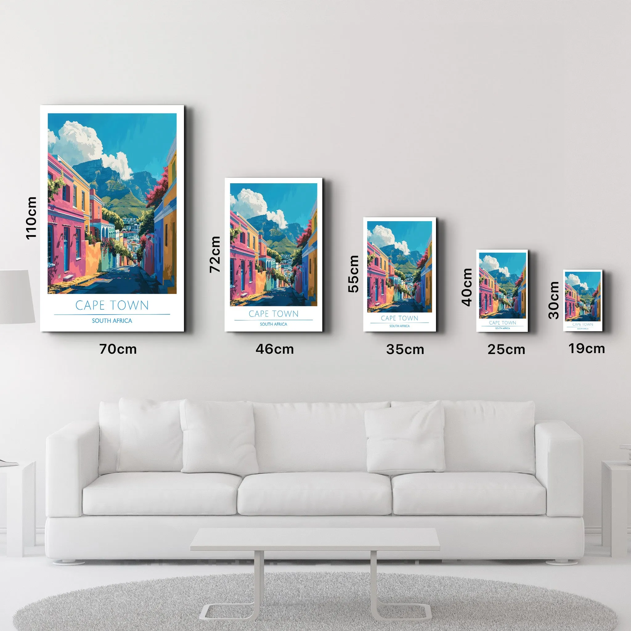 Cape Town South Africa-Travel Posters | Glass Wall Art