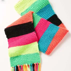 Caron Knit Garter Mood Scarf