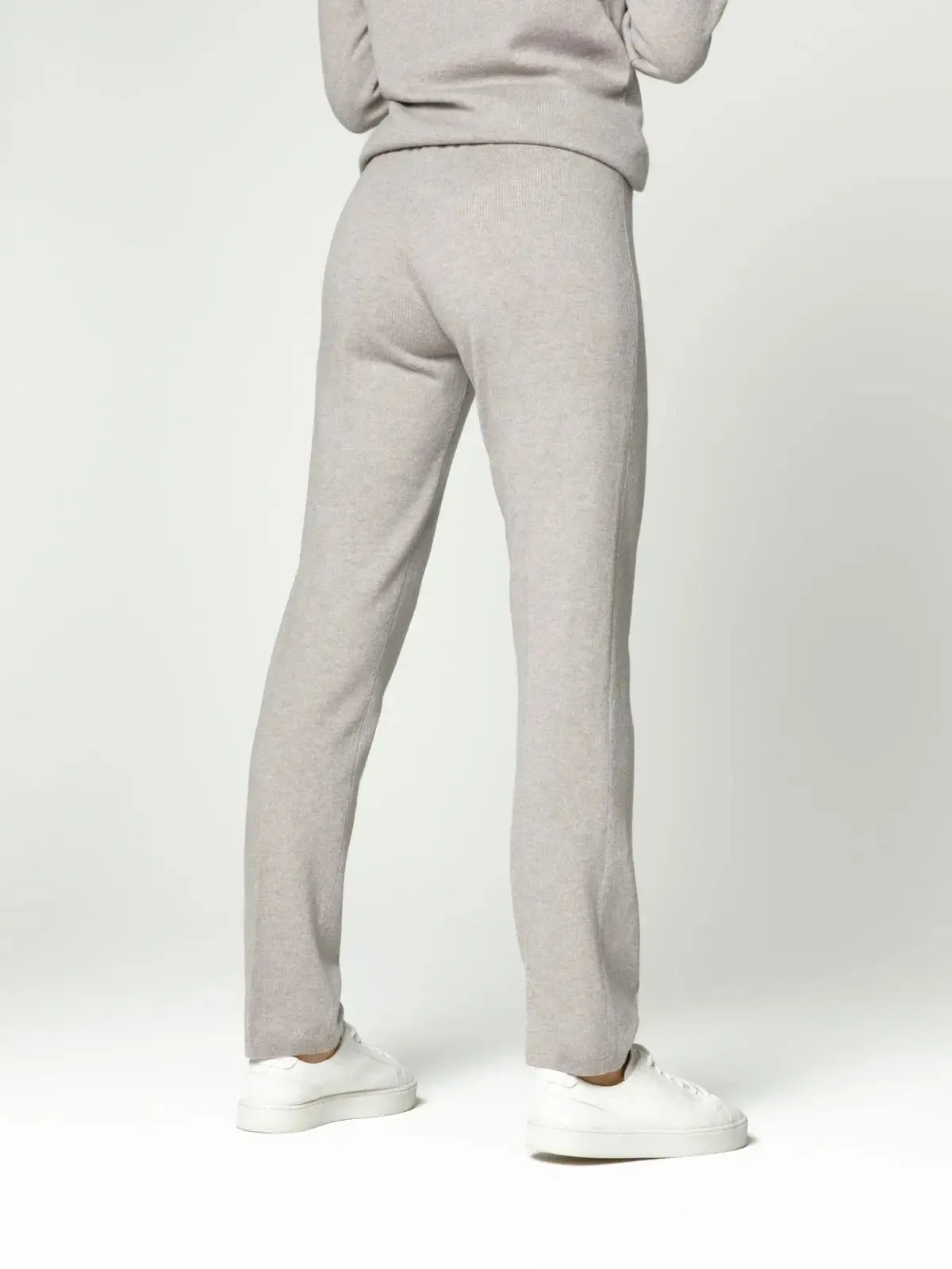 Cashmere trousers with drawstring