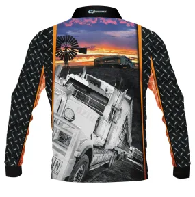Cattle Trucks Polo Fishing Shirt - Quick Dry & UV Rated