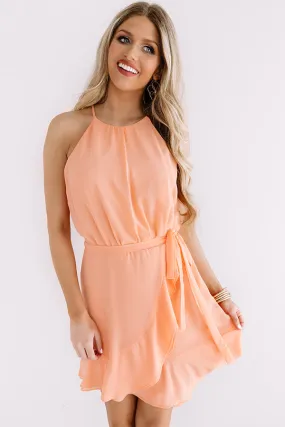Celebrate With Champagne Dress In Peach
