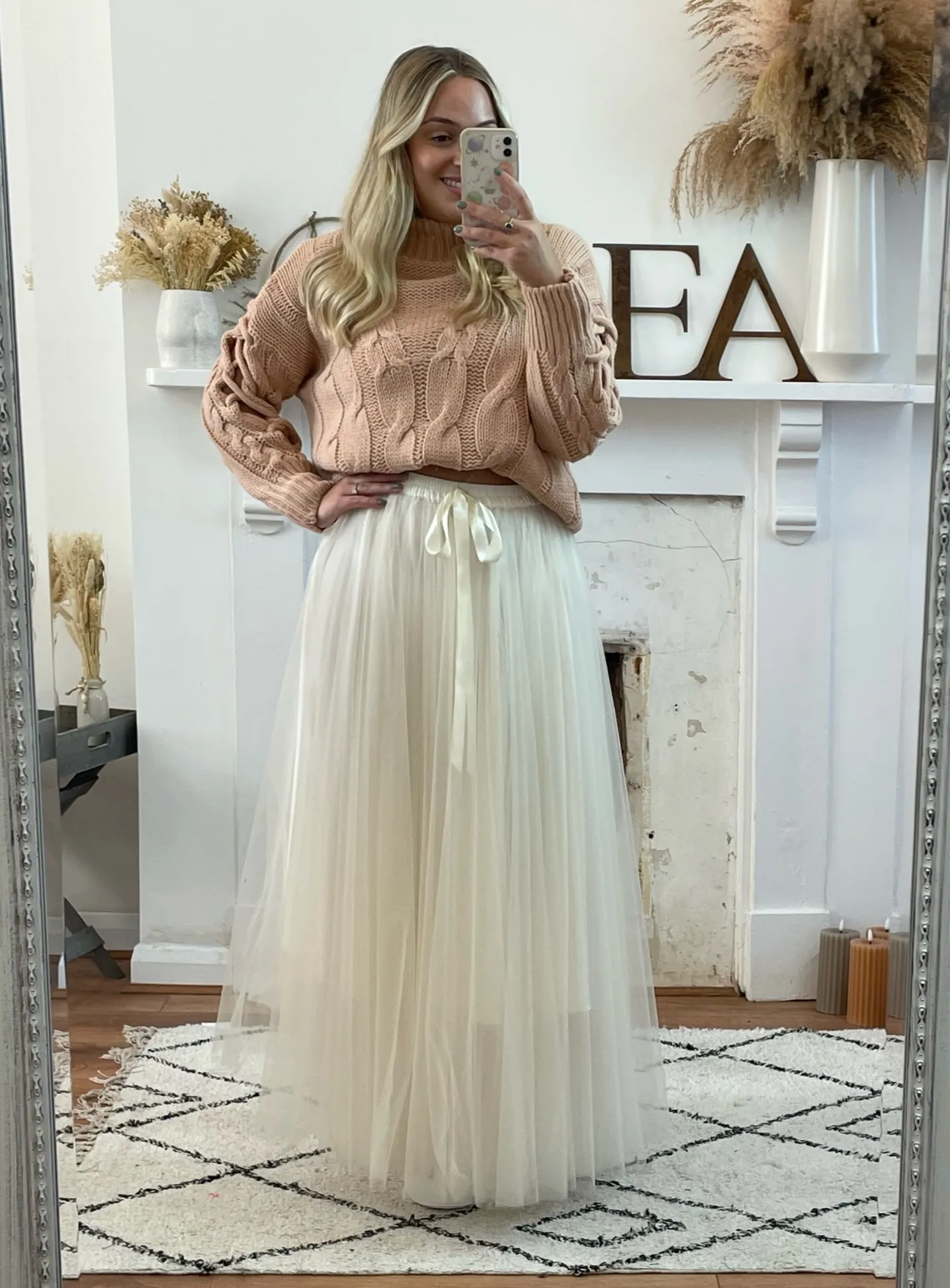 Champagne Maxi Tulle Skirt