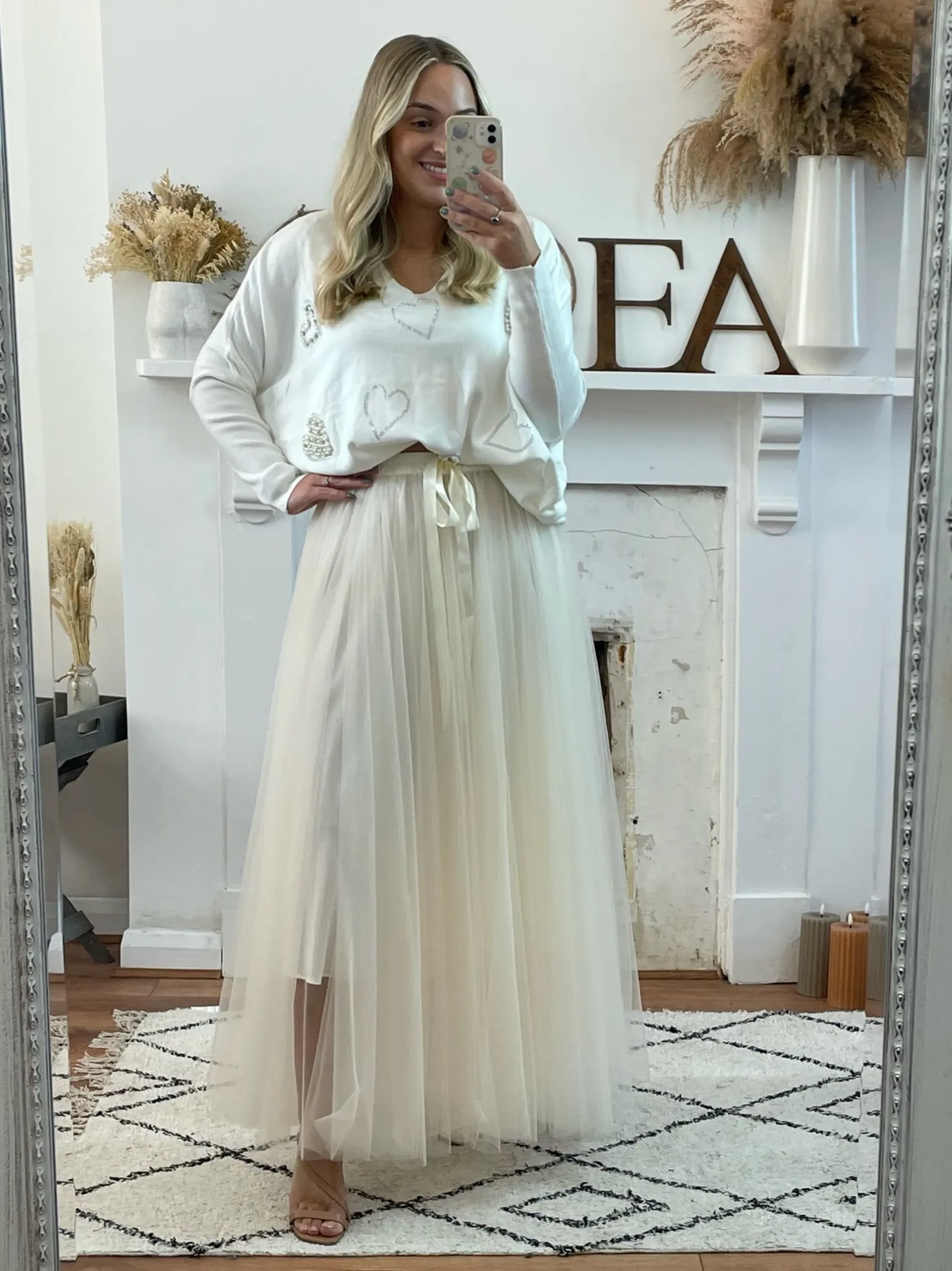 Champagne Maxi Tulle Skirt