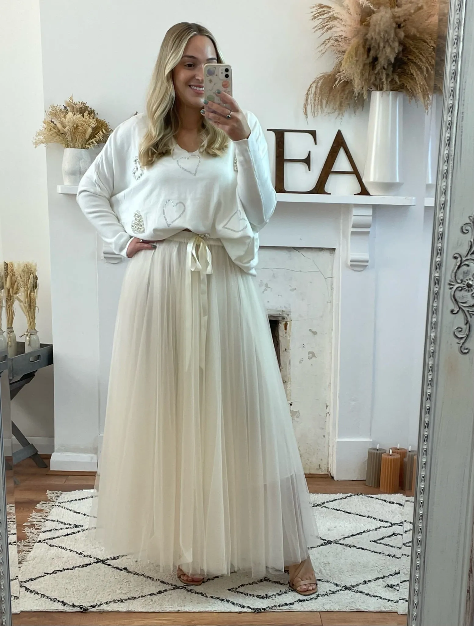 Champagne Maxi Tulle Skirt