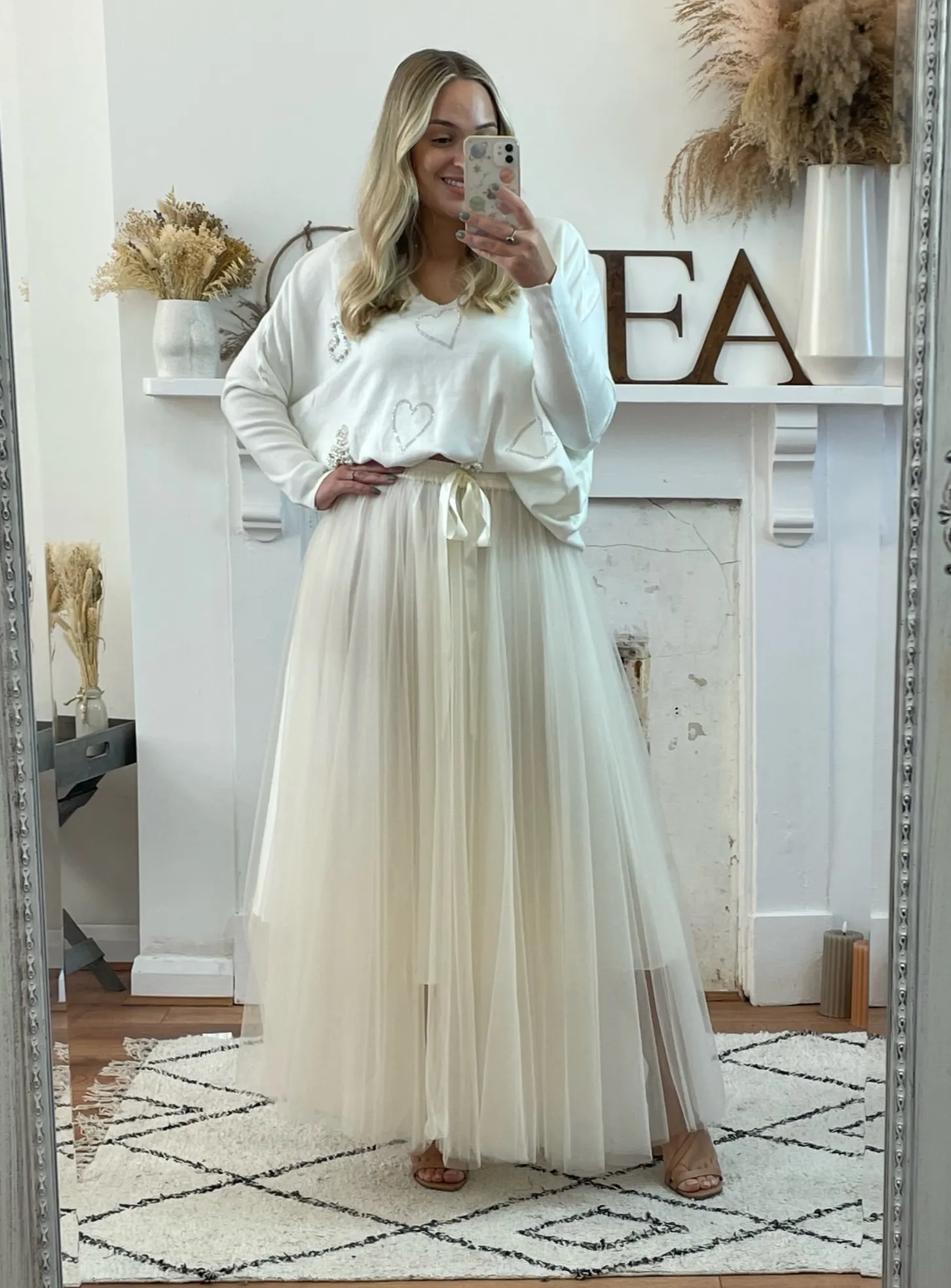 Champagne Maxi Tulle Skirt