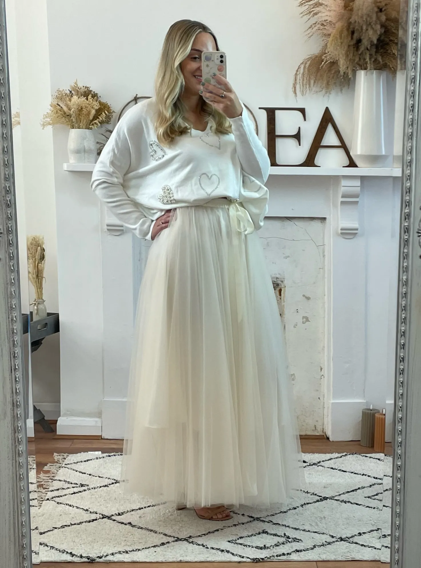 Champagne Maxi Tulle Skirt