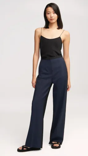 Colorblocked Jones Trouser in Seasonless Wool | Midnight/Black