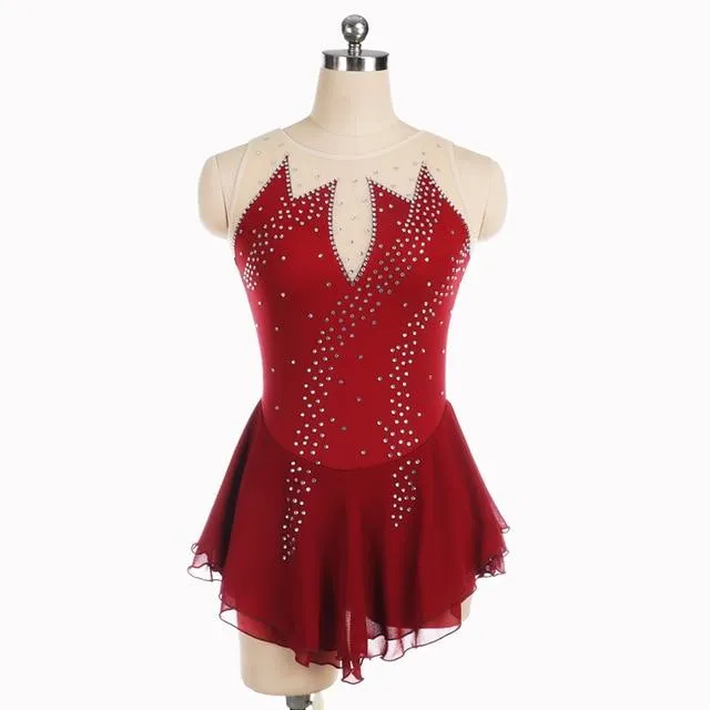 Competition Skating Dress Sleeveless Many Colors BSU060825