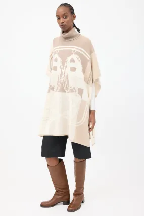 Cream & Brown Brides De Gala Sweater Cape