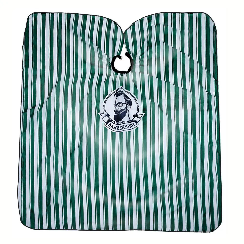 Cutting Cape, Barber Green Stripes