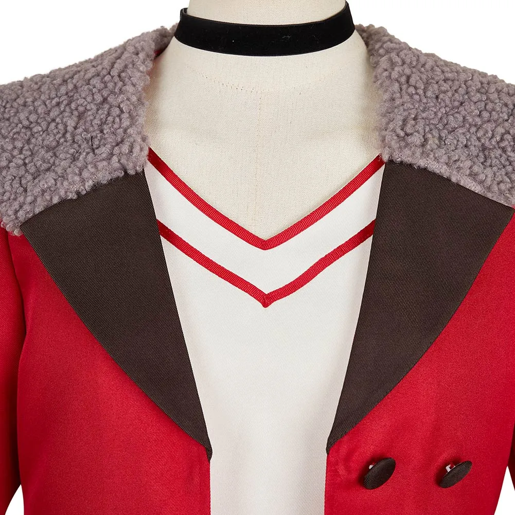 DANDADAN: Momo Ayase Red Coat Dress Cosplay Costume Outfits Halloween Suit