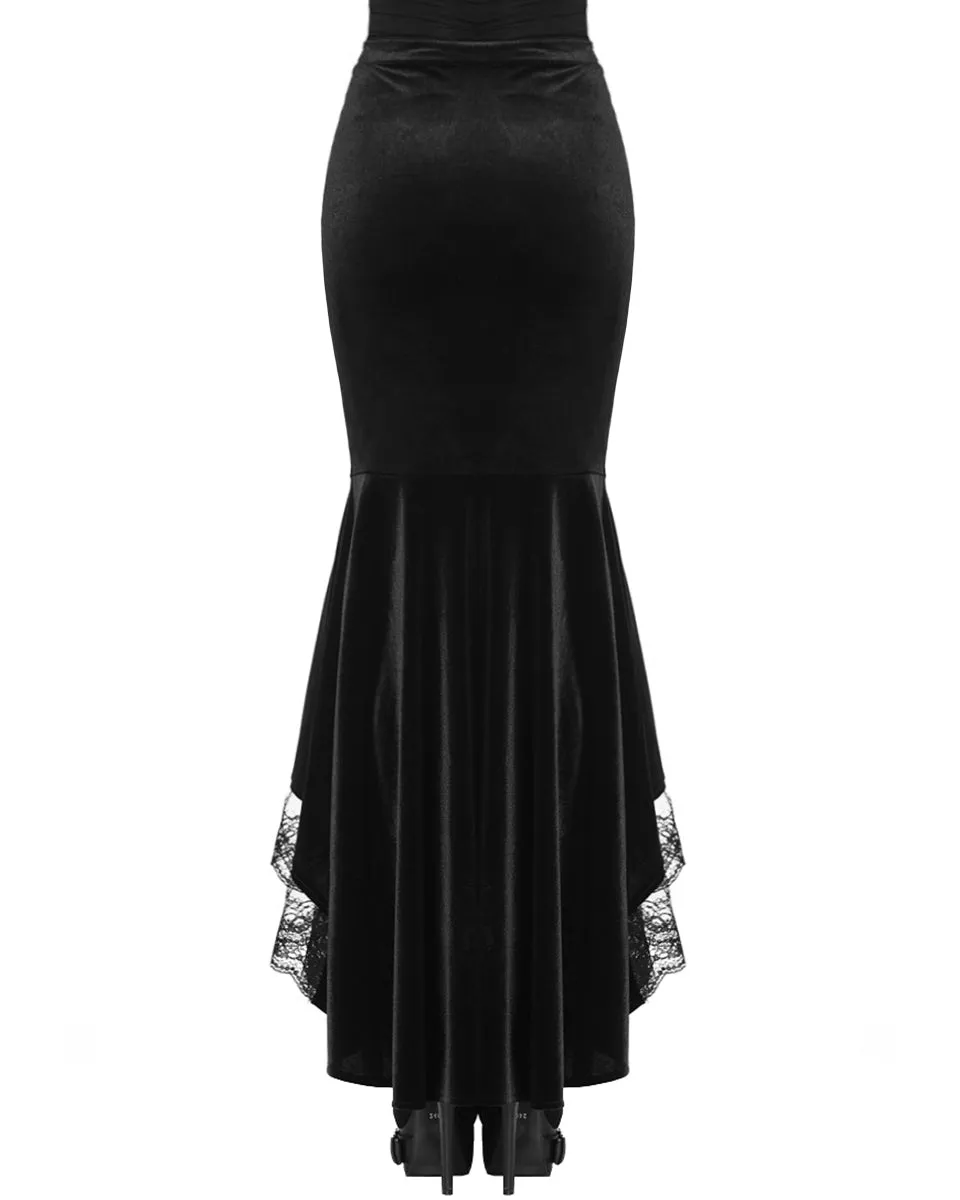 Dark In Love Druscilla Velvet Skirt