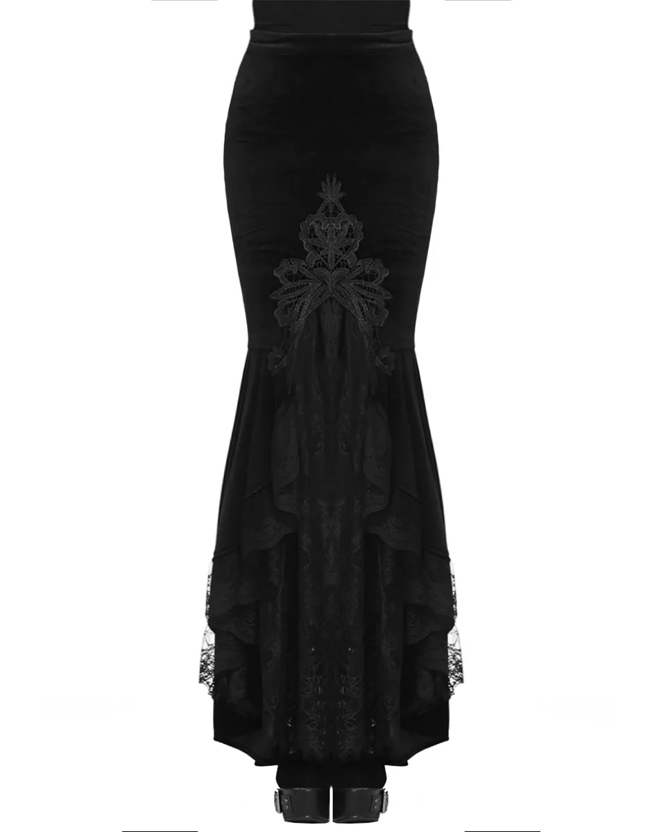 Dark In Love Druscilla Velvet Skirt