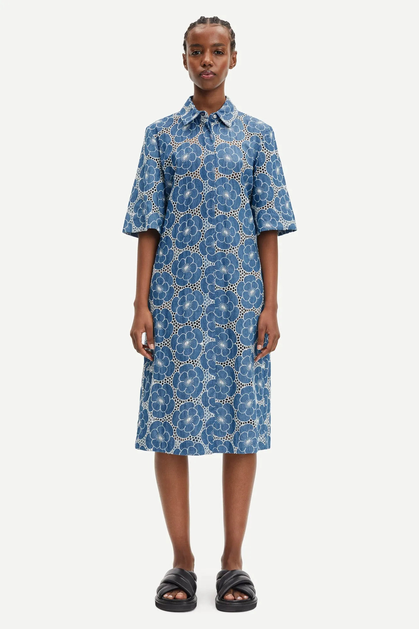 Demy Floral-Print Cotton Midi Dress
