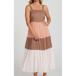 Dress Carmello - Cocoa   Terracotta   Pink Sorbet